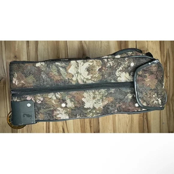 Vintage Atlantic Brown and Green Floral Travel Bag